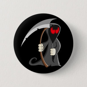 Badge Rond 5 Cm Yeux de rouge de la mort