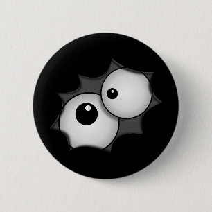 Badge Rond 5 Cm Yeux fous de bande dessinée