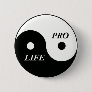 Badge Rond 5 Cm Yin anti-avortement Yang