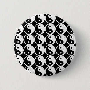 Badge Rond 5 Cm Yin et Yang Motif