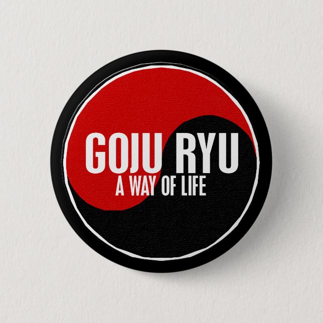 Badge Rond 5 Cm Yin Yang GOJU RYU 1 (Devant)