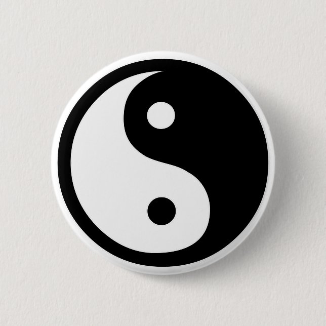 Badge Rond 5 Cm Ying Yang (Devant)