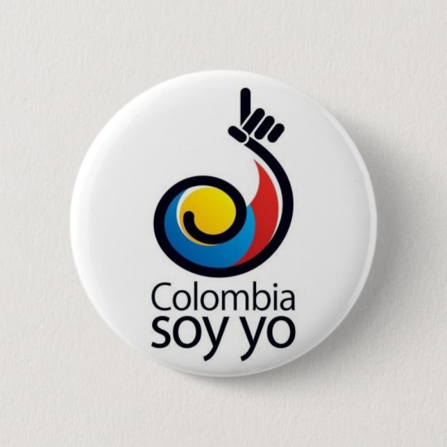 Badge Rond 5 Cm Yo de soja de la Colombie (Devant)