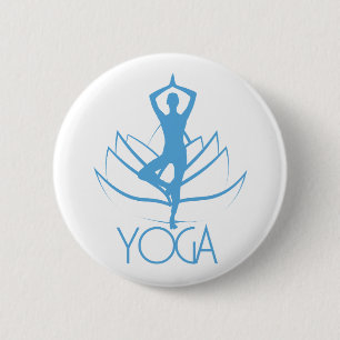 Badge Rond 5 Cm Yoga