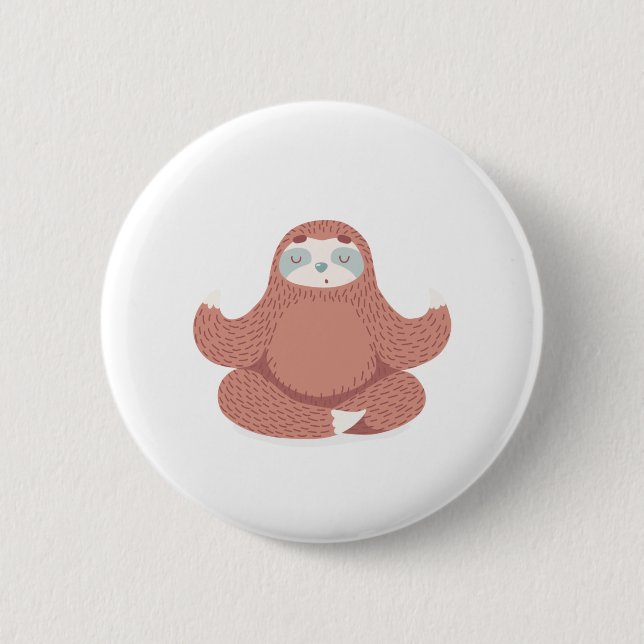 Badge Rond 5 Cm Yoga de paresse (Devant)