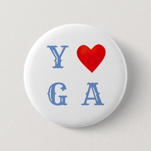 Badge Rond 5 Cm Yoga Élégant (Devant)