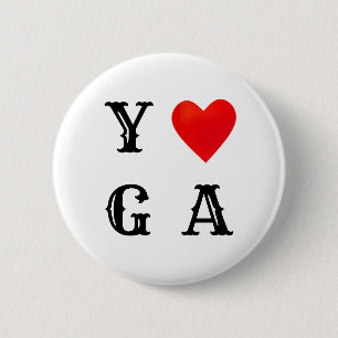 Badge Rond 5 Cm Yoga élégant