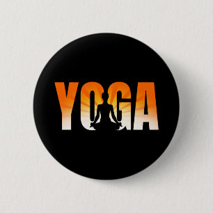 Badge Rond 5 Cm Yoga Sunshine