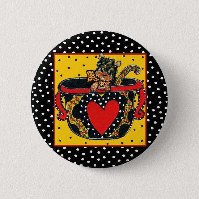 Badge Rond 5 Cm Yorkie Poo (Devant)
