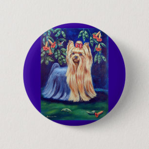 Badge Rond 5 Cm Yorkshire Terrier