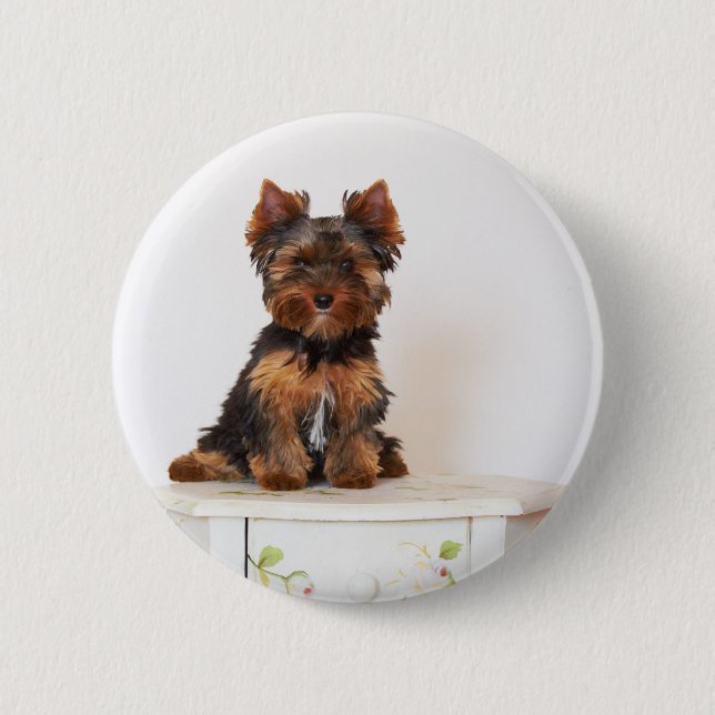 Badge Rond 5 Cm Yorkshire Terrier (Devant)
