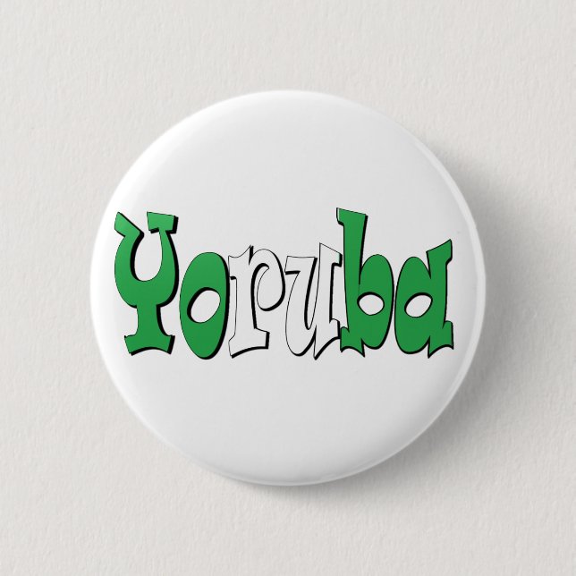 Badge Rond 5 Cm Yoruba (drapeau nigérien) (Devant)