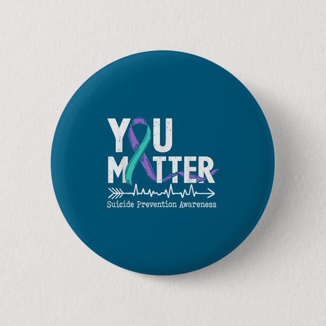 Badge Rond 5 Cm You Semicolon Suicide Prevention Awareness Week  (Devant)