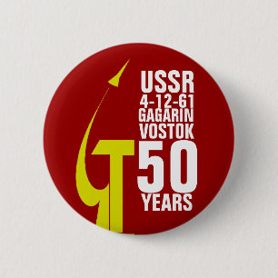 BADGE ROND 5 CM YURI GAGARIN VOSTY ONE