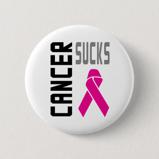Badge Rond 5 Cm Zazzle Cancer Sucks Button Pink