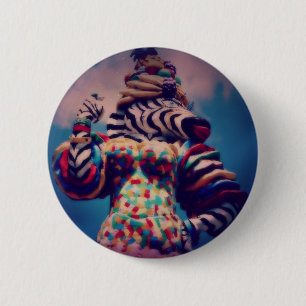 Badge Rond 5 Cm Zebra a Party Animal