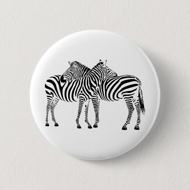 Badge Rond 5 Cm Zebra Love (Devant)