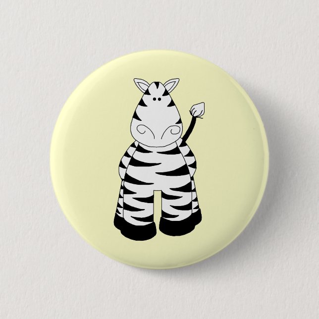 Badge Rond 5 Cm Zèbre (Devant)