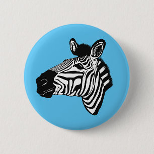 Badge Rond 5 Cm Zèbre
