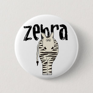 BADGE ROND 5 CM ZÈBRE