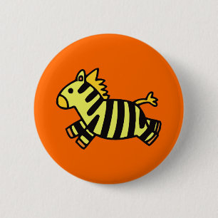 Badge Rond 5 Cm Zèbre mignon