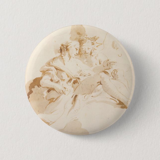 Badge Rond 5 Cm Zéphyr et Flora (Devant)