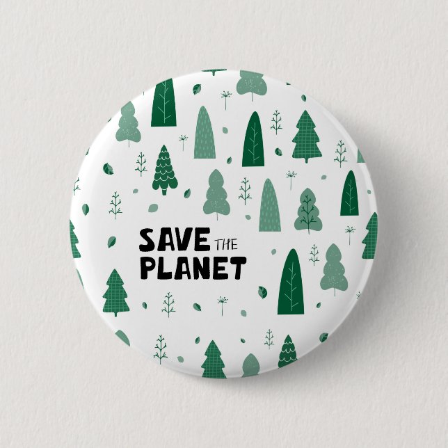 Badge Rond 5 Cm  Zéro déchets| Soutien écologique durable (Devant)