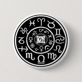 Badge Rond 5 Cm Zodiac - Capricorne Constellation