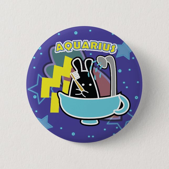 BADGE ROND 5 CM ZODIAQUE - VERSEAU (Devant)