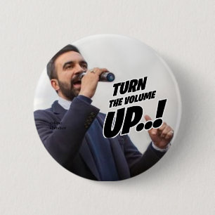 Badge Rond 5 Cm Zohran Mamdani - Montez le volume