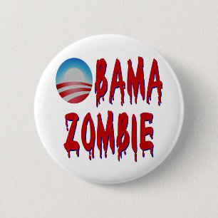 Badge Rond 5 Cm Zombi d'Obama