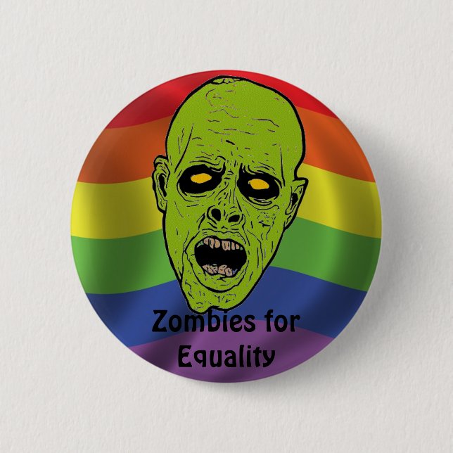 Badge Rond 5 Cm Zombis pour le bouton d'égalité (Devant)