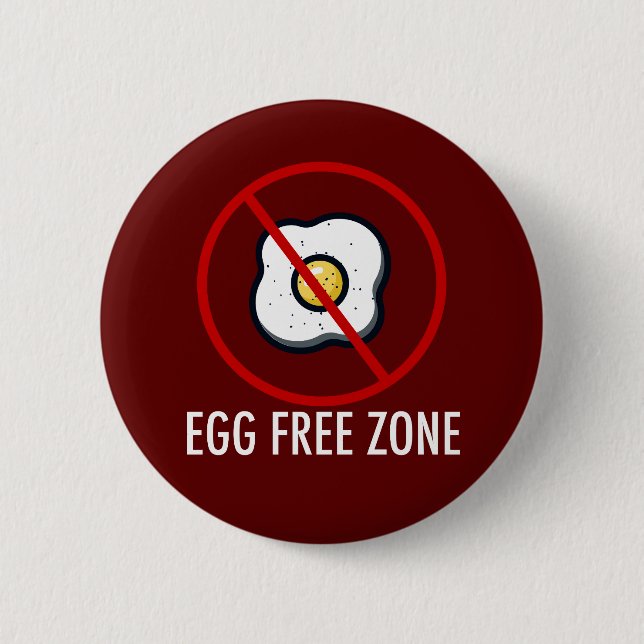 Badge Rond 5 Cm Zone sans oeuf (Devant)