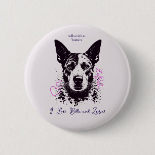 Badge Rond 5 Cm ZuBella J'aime Bella et Zuzu !
