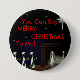 Badge Rond 7,6 Cm 3 rois, vous pouvez dire, JOYEUX, NOËL, à moi !