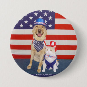 Badge Rond 7,6 Cm 4 juillet heureux ! !