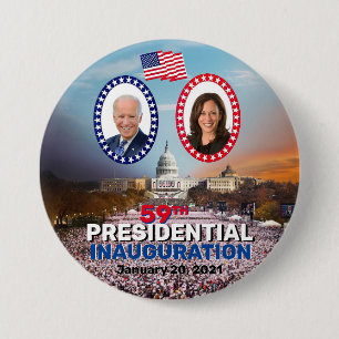 Badge Rond 7,6 Cm 59e investiture présidentielle 20 janvier 2021