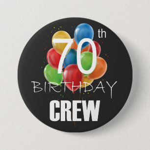 Badge Rond 7,6 Cm 70e Anniversaire Équipage 70 Groupe d'équipage de 