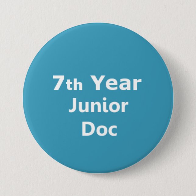 Badge Rond 7,6 Cm 7ème Insigne junior de docteur d'année (Devant)
