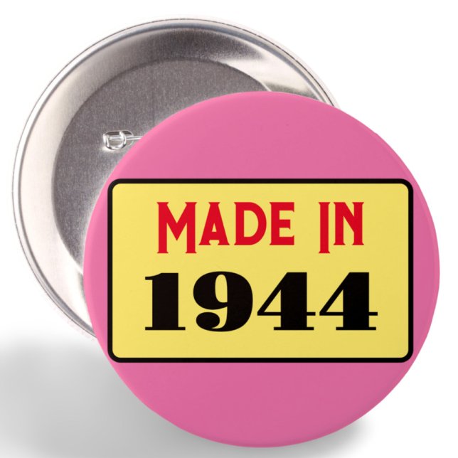 Badge Rond 7,6 Cm 80e fête d'anniversaire né 1944 80 pin (Créateur téléchargé)