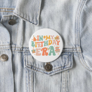 Badge Rond 7,6 Cm À mon ère d'anniversaire   Pastel Lettres Super