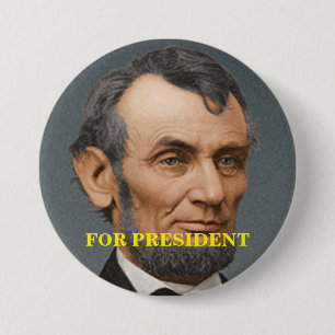 Badge Rond 7,6 Cm Abraham Lincoln Pour Président Button