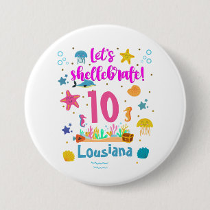 Badge Rond 7,6 Cm Abrite L'Océan Marin En Mer Anniversaire