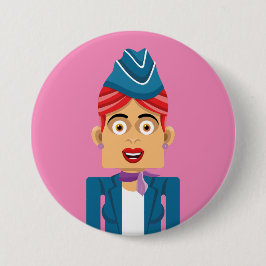 Badge Rond 7,6 Cm Aeromoza