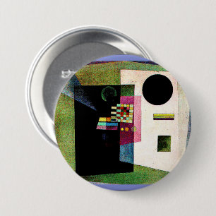 Badge Rond 7,6 Cm Affirmant, peinture abstraite de Kandinsky,