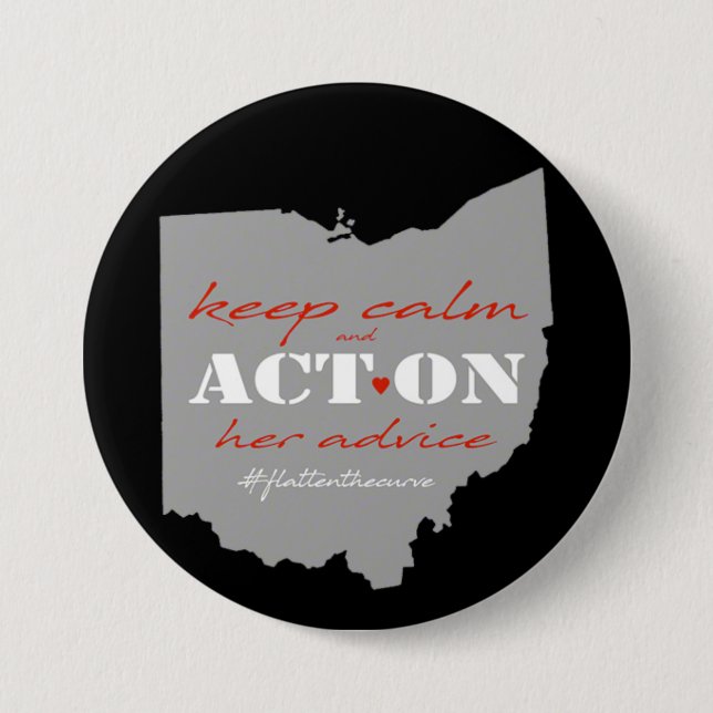Badge Rond 7,6 Cm Agir Sur Son Bouton Conseil (Devant)