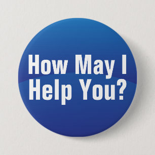 Badge Rond 7,6 Cm Aide bleue de vague de gradient que vous vous