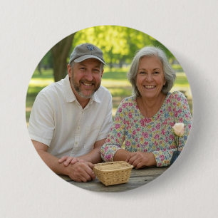 Badge Rond 7,6 Cm Ajouter une Personnaliser photo retraitée