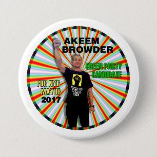 Badge Rond 7,6 Cm Akeem Browder pour le maire de NYC