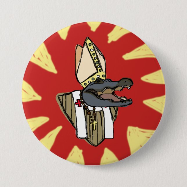 Badge Rond 7,6 Cm Al G. pour le pape (Devant)